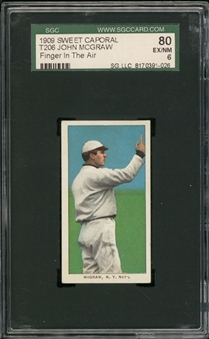 1909-11 T206 White Border John McGraw, Finger in Air – SGC 80 EX/NM 6 "1 of 1!"